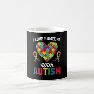 Caneca De Café Eu Amo Alguém Com Conscientização do Autismo