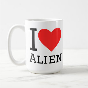 Caneca De Café Eu amo alienígena