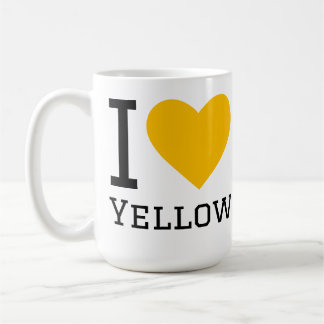 Caneca De Café Eu amo amarelo
