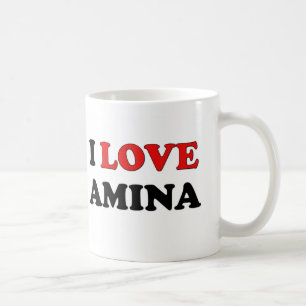Caneca De Café Eu amo Amina