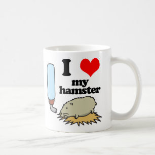 Caneca De Café Eu Amo (Amo) Meu Hamster