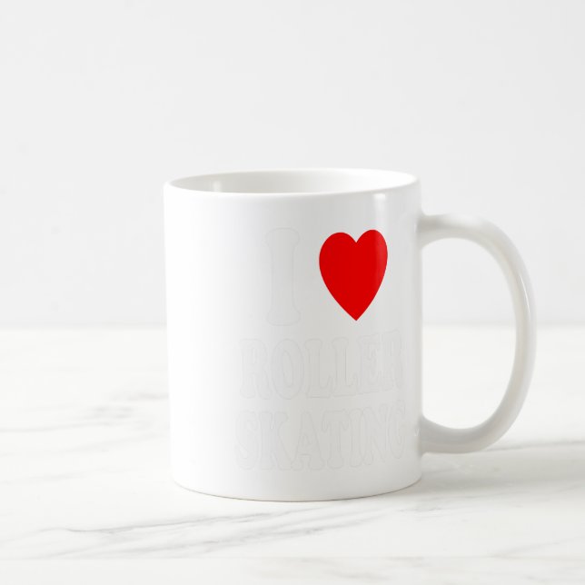 Caneca De Café Eu Amo (amo) Patinação Sobre Rodas Der (Direita)