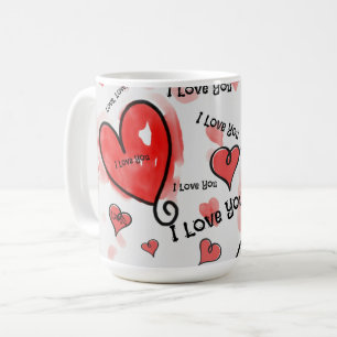 Caneca De Café Eu Amo, Amor, Te Amo