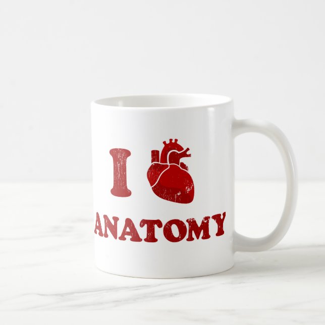 Caneca De Café eu amo anatomy2 (Direita)