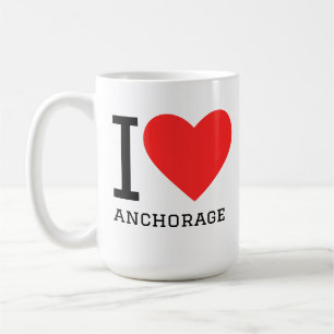 Caneca De Café Eu amo Anchorage