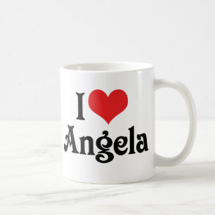 Caneca De Café Eu Amo Angela