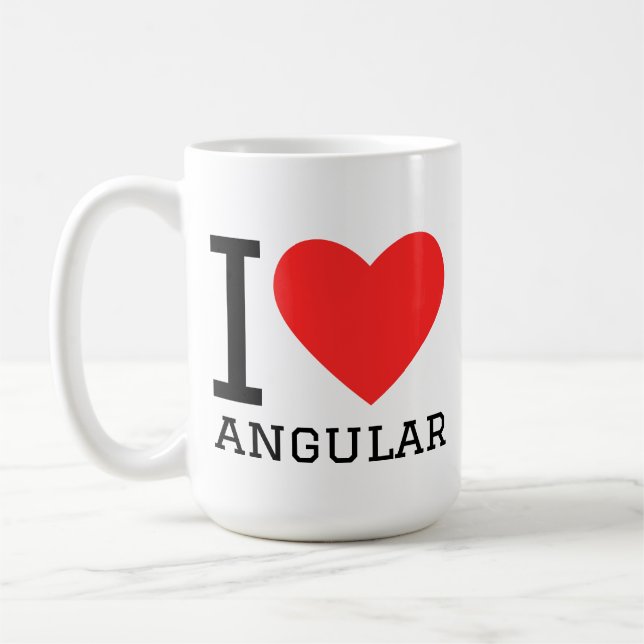 Caneca De Café Eu amo angular (Esquerda)