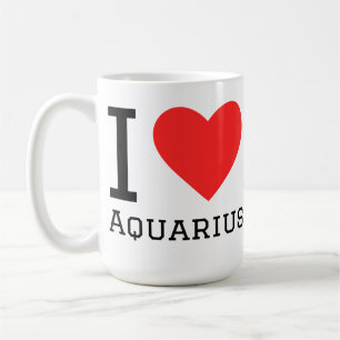 Caneca De Café Eu amo Aquário 