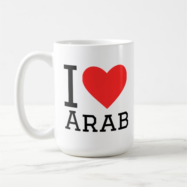 Caneca De Café Eu amo árabe (Esquerda)