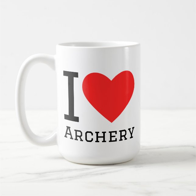 Caneca De Café Eu amo arco e flecha (Esquerda)