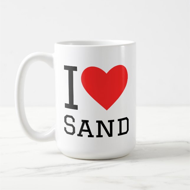 Caneca De Café Eu amo areia (Esquerda)
