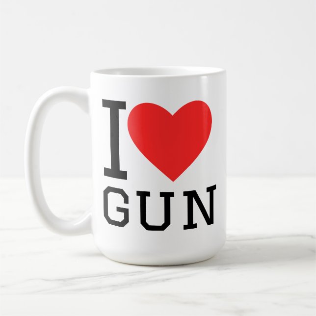 Caneca De Café Eu amo arma (Esquerda)