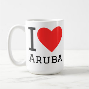 Caneca De Café Eu amo Aruba