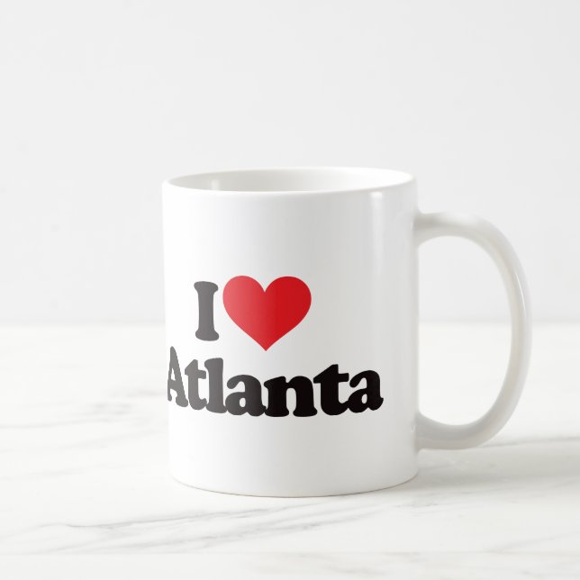 Caneca De Café Eu amo Atlanta (Direita)