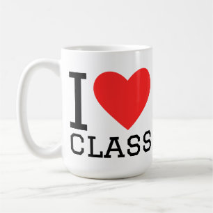 Caneca De Café Eu amo aula