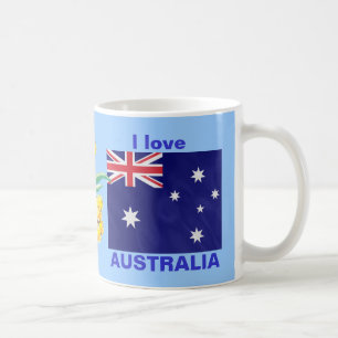 Caneca De Café Eu amo Austrália