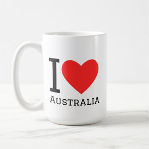 Caneca De Café Eu amo Austrália
