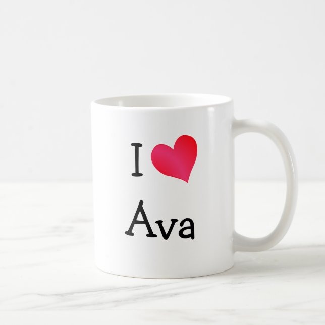 Caneca De Café Eu Amo Ava Mug (Direita)
