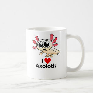 Caneca De Café Eu amo Axolotls