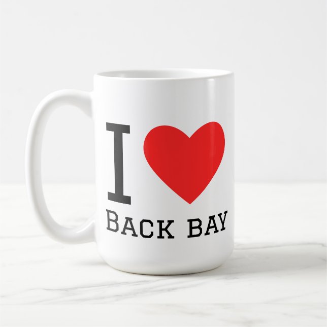 Caneca De Café Eu amo Back Bay (Esquerda)