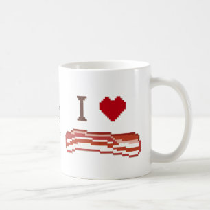 Caneca De Café Eu Amo Bacon
