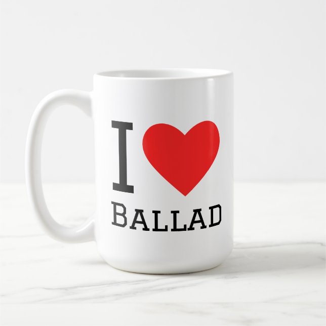 Caneca De Café Eu amo balada (Esquerda)