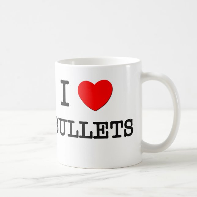 Caneca De Café Eu amo balas (Direita)
