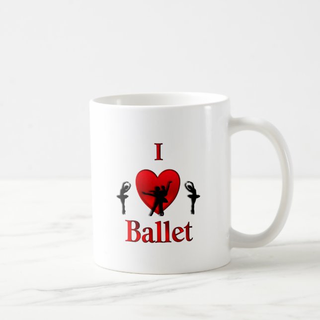 Caneca De Café Eu Amo Balé (Direita)