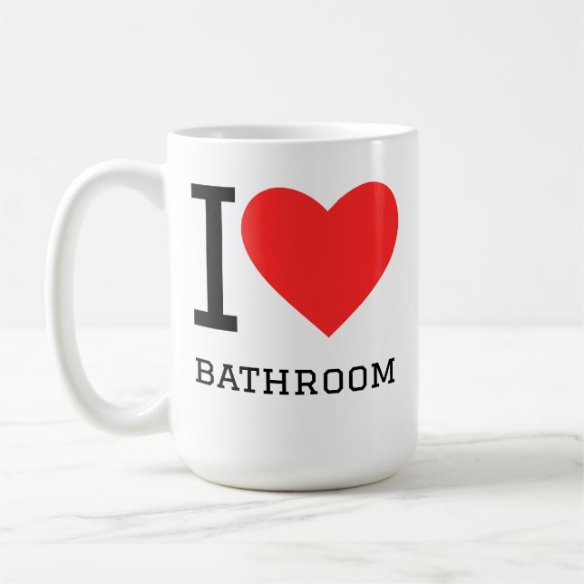 Caneca De Café Eu amo banheiro (Esquerda)