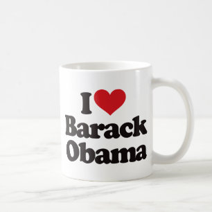 Caneca De Café Eu amo Barack Obama