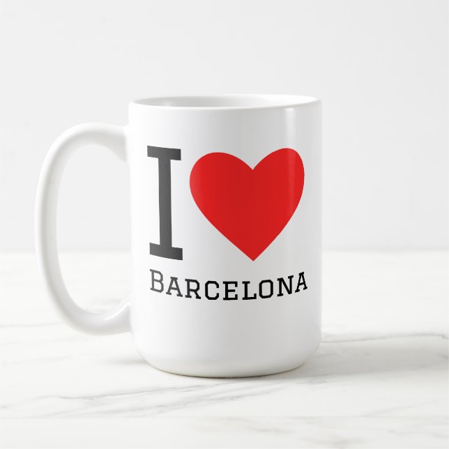 Caneca De Café Eu amo Barcelona (Esquerda)