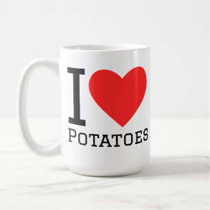 Caneca De Café eu amo batatas