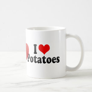 Caneca De Café Eu amo batatas
