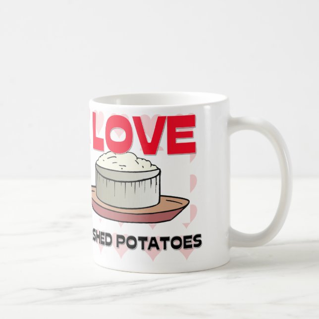 Caneca De Café Eu amo batatas trituradas (Direita)