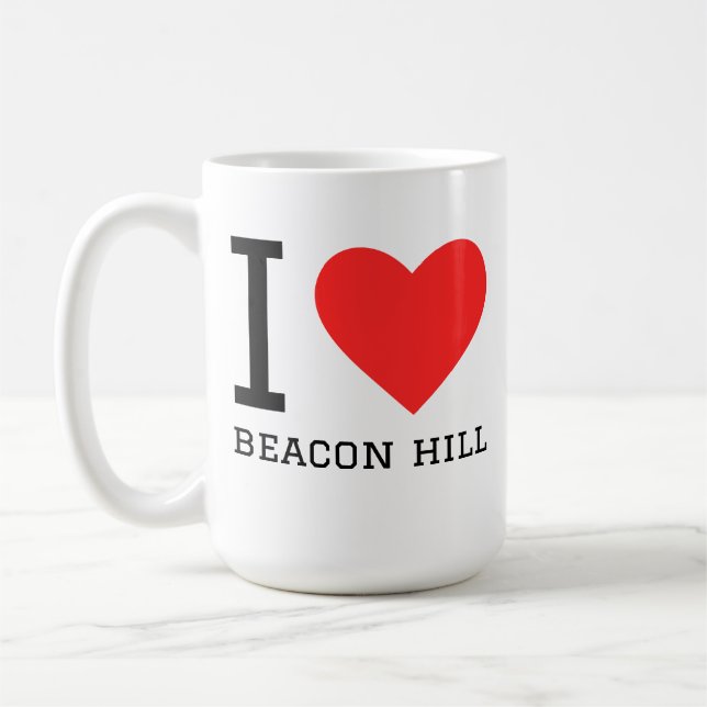 Caneca De Café Eu amo Beacon Hill (Esquerda)