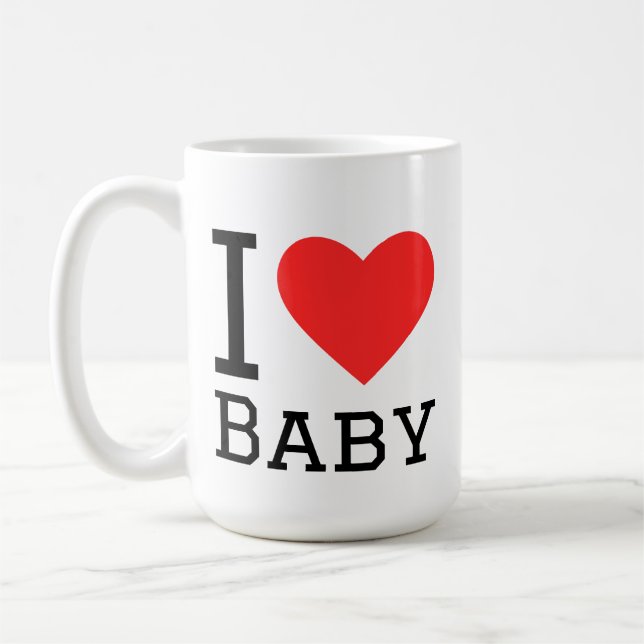 Caneca De Café Eu amo bebê (Esquerda)