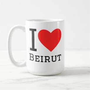 Caneca De Café Eu amo Beirute