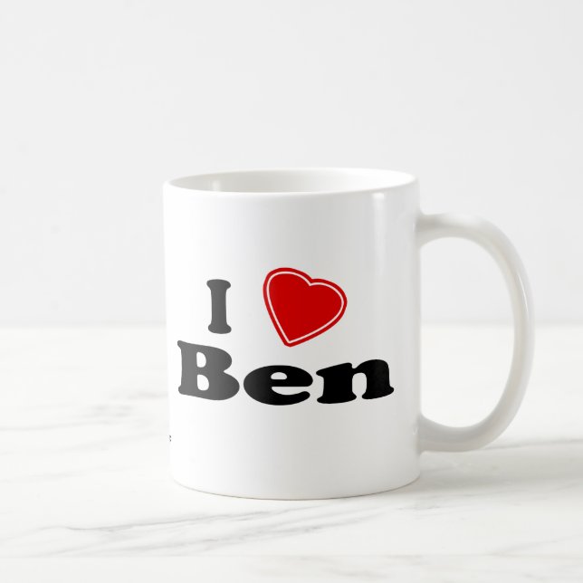 Caneca De Café Eu amo Ben (Direita)