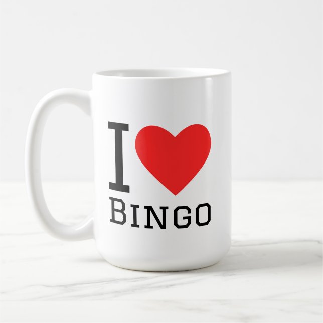 Caneca De Café Eu amo bingo (Esquerda)