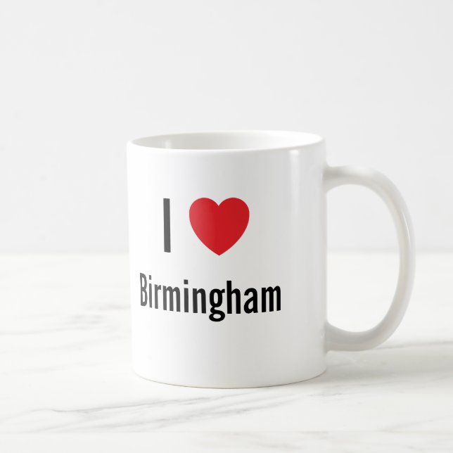 Caneca De Café Eu amo Birmingham (Direita)