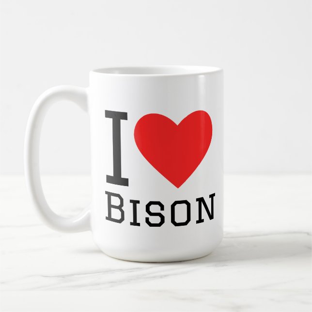Caneca De Café Eu amo bisão (Esquerda)