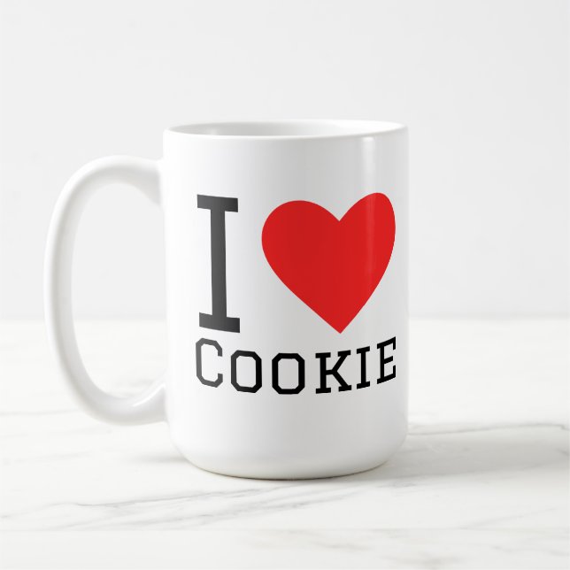 Caneca De Café Eu amo biscoito (Esquerda)