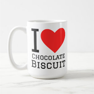 Caneca De Café Eu amo biscoito de chocolate