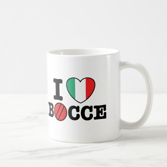 Caneca De Café Eu Amo Bocce (Direita)