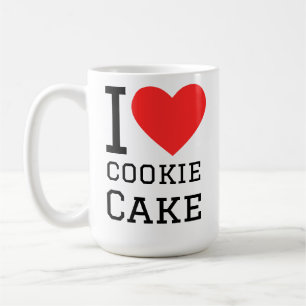Caneca De Café Eu amo bolo de cookie 