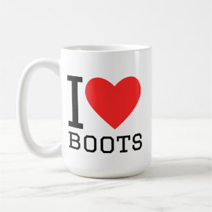 Caneca De Café Eu amo botas