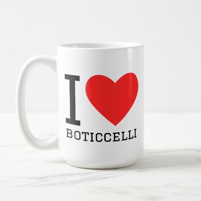 Caneca De Café Eu amo Botticelli (Esquerda)