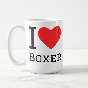 Caneca De Café Eu amo boxer