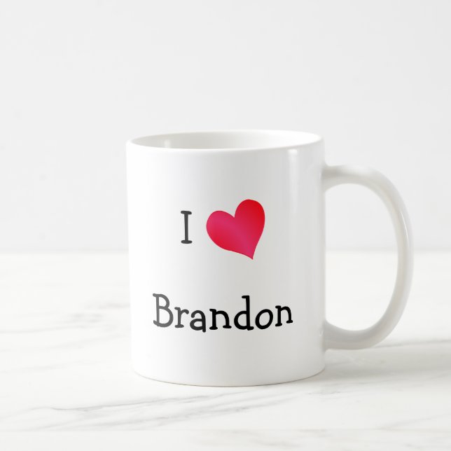 Caneca De Café Eu Amo Brandon (Direita)
