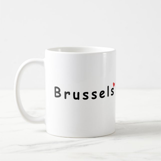 Caneca De Café Eu amo Bruxelas (Esquerda)